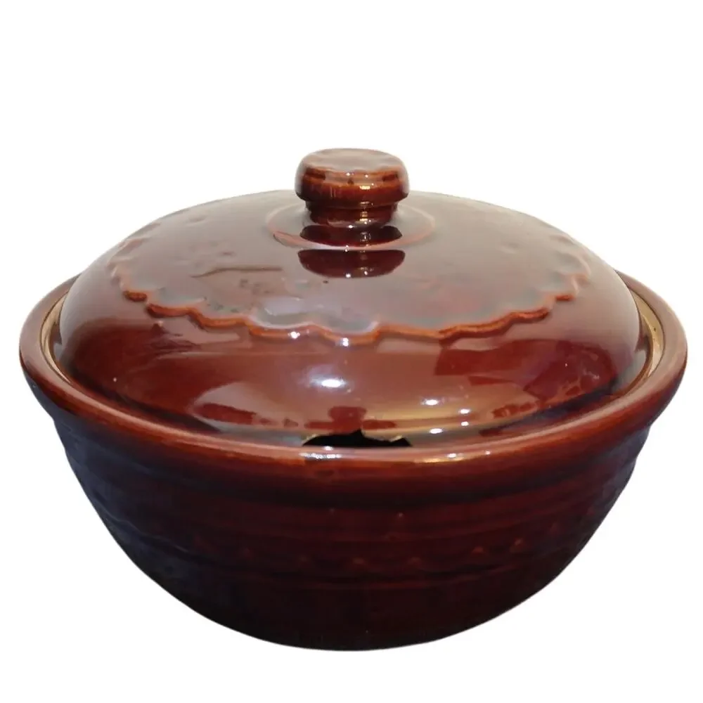 Marcrest Stoneware Oven Proof Dutch Oven Bowl 8.5